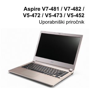 Priročnik Acer Aspire V7-482PG Prenosni računalnik