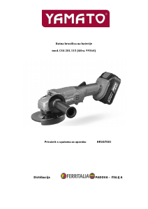Priručnik Yamato CSA 20L 115 Kutna brusilica