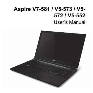 Manual Acer Aspire V7-581PG Laptop