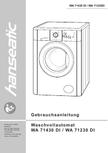 Bedienungsanleitung Hanseatic WA 71230 DI Waschmaschine