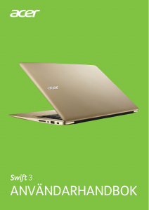 Bruksanvisning Acer SF314-51-76EY Swift 3 Bärbar dator