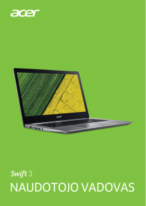 Vadovas Acer SF314-52G-55WQ Swift 3 Nešiojamasis kompiuteris
