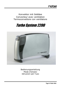 Manuale Rotel Turbo System 2200 Termoventilatore
