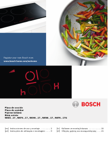 Manual de uso Bosch NKN645G17 Placa