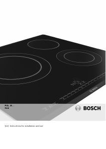 Manual Bosch PIA611B68E Hob