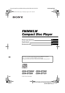 Bruksanvisning Sony CDX-GT222 Bilradio