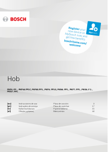 Manual de uso Bosch PKF646FP1 Placa