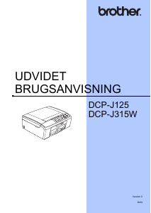Brugsanvisning Brother DCP-J125 Multifunktionsprinter
