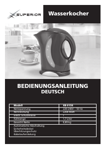 Bedienungsanleitung Superior XB 6158 Wasserkocher