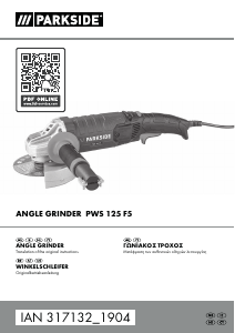 Εγχειρίδιο Parkside PWS 125 F5 Γωνιακός τροχός
