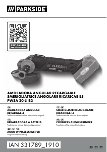 Manual de uso Parkside PWSA 20-Li B3 Amoladora angular