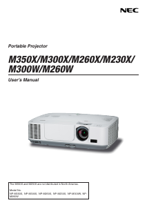 Bruksanvisning NEC M350X Projektor