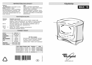 Käyttöohje Whirlpool MAX 19/AW/2 Mikroaaltouuni