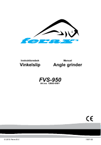 Bruksanvisning Ferax FVS-950 Vinkelsliper