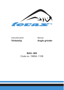 Instrukcja Ferax BAG-900 Szlifierka kątowa