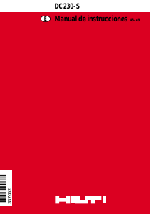 Manual de uso Hilti DC 230-S Amoladora angular