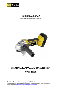 Instrukcja Starline GV HLAG07 Szlifierka kątowa