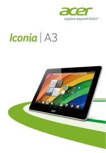 Mode d’emploi Acer Iconia A3-A10 Tablette