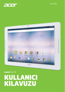 Kullanım kılavuzu Acer Iconia One 10 B3-A32 Tablet