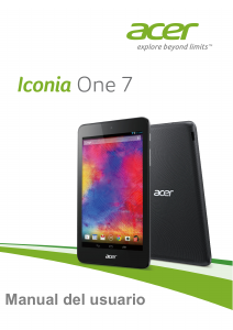 Manual de uso Acer Iconia One 7 B1-750 Tablet