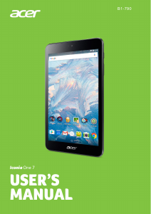 Handleiding Acer Iconia One 7 B1-790 Tablet