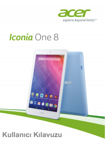 Kullanım kılavuzu Acer Iconia One 8 B1-820 Tablet