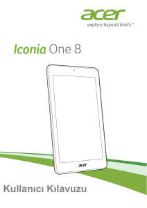 Kullanım kılavuzu Acer Iconia One 8 B1-850 Tablet