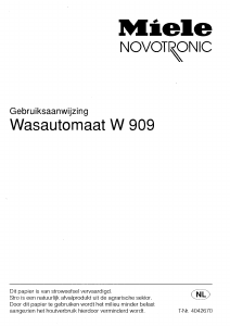 Handleiding Miele W 909 Wasmachine