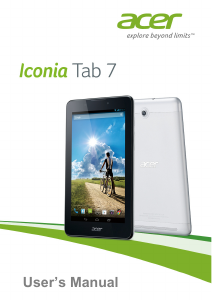 Manual Acer Iconia Tab 7 A1-713HD Tablet