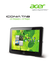 Kullanım kılavuzu Acer Iconia Tab A701 Tablet