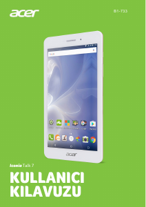 Kullanım kılavuzu Acer Iconia Talk 7 B1-733 Tablet