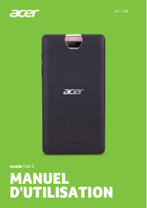 Mode d’emploi Acer Iconia Talk S A1-734 Tablette