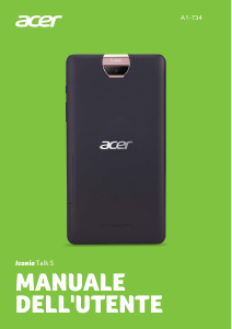 Manuale Acer Iconia Talk S A1-734 Tablet