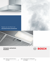 Manual de uso Bosch DFM064A50C Campana extractora