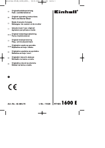 Manuale Einhell RT-MX 1600 E Miscelatore per cemento