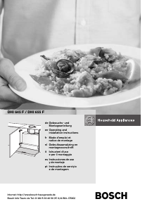 Manuale Bosch DHI645F Cappa da cucina