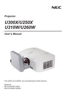 Bruksanvisning NEC U300X Projektor