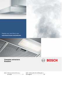Manual de uso Bosch DWJ67HM60 Campana extractora