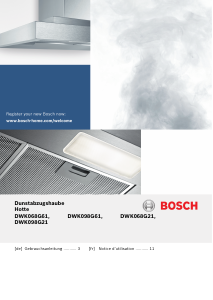 Mode d’emploi Bosch DWK098G21 Hotte aspirante