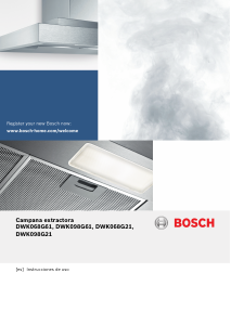 Manual de uso Bosch DWK098G21 Campana extractora
