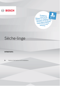 Mode d’emploi Bosch WTR85TE0FG Sèche-linge