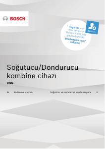 Kullanım kılavuzu Bosch KGN55VWF0N Donduruculu buzdolabı