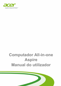 Manual Acer Aspire C20-820 Computador de secretária