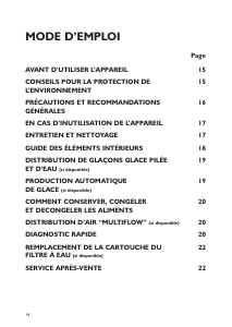 Mode d’emploi Whirlpool 20RI-D4L Réfrigérateur combiné