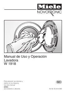Manual de uso Miele W 1918 Lavadora