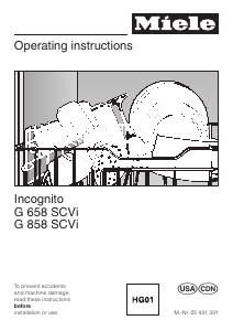 Manual Miele G 658 SCVi Dishwasher
