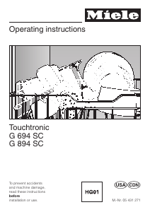 Manual Miele G 694 SC Dishwasher