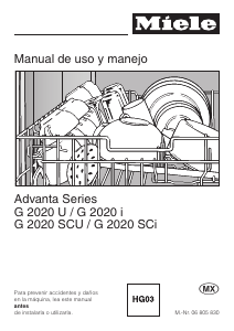 Manual de uso Miele G 2020 U Lavavajillas