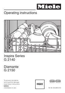 Manual Miele G 2150 Dishwasher