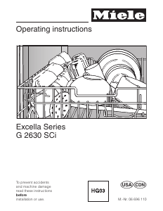 Manual Miele G 2630 SCi Dishwasher
